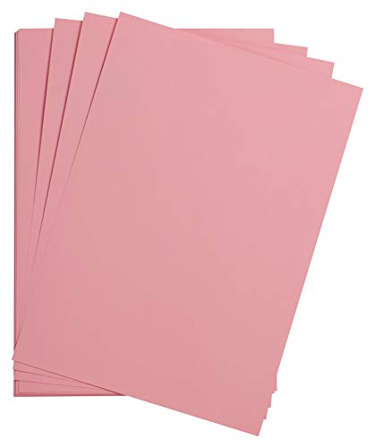 Clairefontaine 975365C Packung mit 25 Bastelkartons Maya, 185g, DIN A3, 29,7 x 42 cm, 1 Pack, hellrosa von Clairefontaine