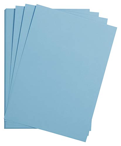 Clairefontaine 975371C Packung mit 25 Bastelkartons Maya, 185g, DIN A3, 29,7 x 42 cm, 1 Pack, himmelblau von Clairefontaine