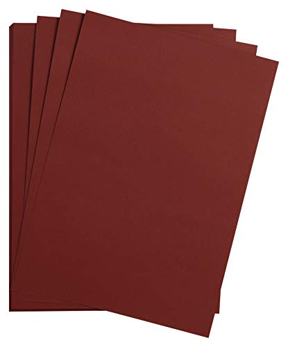 Clairefontaine 975376C Packung mit 25 Bastelkartons Maya, 185g, DIN A3, 29,7 x 42 cm, 1 Pack, bordeaux von Clairefontaine