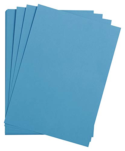 Clairefontaine 975558C Packung mit 25 Bastelkartons Maya, 185g, DIN A2, 42 x 59,4 cm, 1 Pack, blau von Clairefontaine