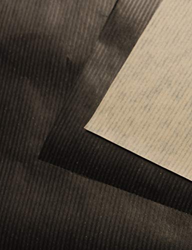 Clairefontaine 975820C Kraftpapier (Packung mit 25 Blatt, 90g, DIN A2, 42 x 59,4 cm, ideal für Kunstprojekte und zum Einpacken) braun/schwarz von Clairefontaine