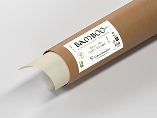 Clairefontaine 975935C - Rolle Bamboo Aquarelle, Bambuspapier 250g, 1,30x5m, 1 Rolle Clairefontaine 975935C - Rolle Bamboo Aquarelle, Bambuspapier 250g, 1,30x5m, 1 Rolle von Clairefontaine
