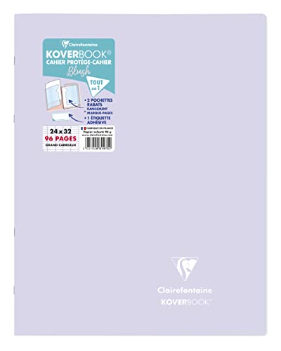 Clairefontaine 981475C - Heft Koverbook BLUSH geheftet Umschlag aus PP zweifarbig blickdicht 24x32cm 48 Blatt, französische Lineatur Lindengrün/Lila, 1 Stück Clairefontaine 981475C - Heft Koverbook BLUSH geheftet Umschlag aus PP zweifarbig blickdicht 24x32cm 48 Blatt, französische Lineatur Lindengrün/Lila, 1 Stück von Clairefontaine
