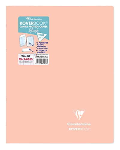 Clairefontaine 981479C - Heft Koverbook BLUSH geheftet Umschlag aus PP zweifarbig blickdicht 24x32cm 48 Blatt, französische Lineatur Korallenrot/Blau, 1 Stück Clairefontaine 981479C - Heft Koverbook BLUSH geheftet Umschlag aus PP zweifarbig blickdicht 24x32cm 48 Blatt, französische Lineatur Korallenrot/Blau, 1 Stück von Clairefontaine