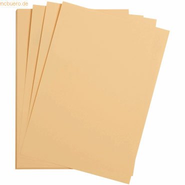 Clairefontaine Bastelkarton Maya 185g/qm A3 VE=25 Blatt apricose von Clairefontaine