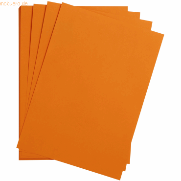 Clairefontaine Bastelkarton Maya 185g/qm A3 VE=25 Blatt clementine von Clairefontaine