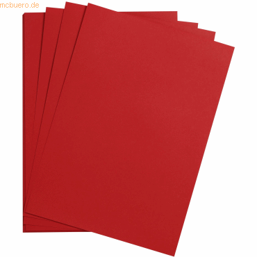 Clairefontaine Bastelkarton Maya 185g/qm A3 VE=25 Blatt rot von Clairefontaine