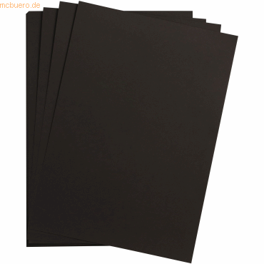 Clairefontaine Bastelkarton Maya 185g/qm A3 VE=25 Blatt schwarz von Clairefontaine