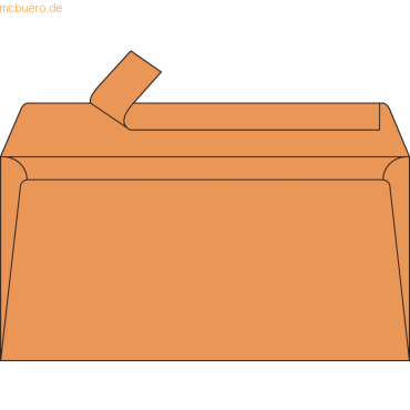 Clairefontaine Briefumschlag DINlang 120g/qm clementine VE=20 Stück von Clairefontaine