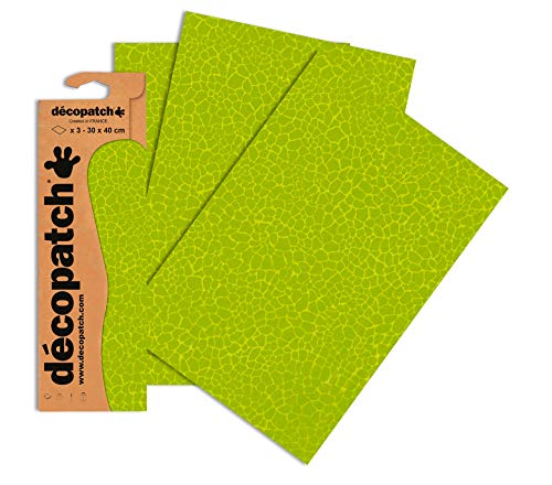 Decopatch Papier No. 531 (grün Giraffe, 395 x 298 mm) 3er Pack von décopatch