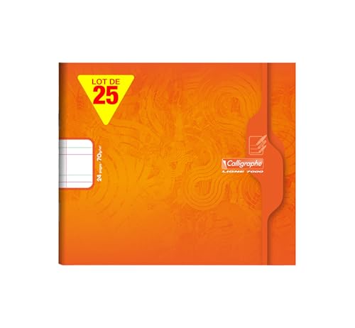 Clairefontaine 7705Cpack - Packung 25 Schulheft - Kladde Calligraphe, 17x14,7 cm, 12 Blatt, Doppellinie 5 mm IV, 70g, Orange, 1 Pack Clairefontaine 7705Cpack - Packung 25 Schulheft - Kladde Calligraphe, 17x14,7 cm, 12 Blatt, Doppellinie 5 mm IV, 70g, Orange, 1 Pack von Clairefontaine