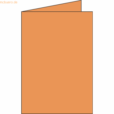 Clairefontaine Doppelkarte C6 210g/qm clementine VE=25 Stück von Clairefontaine