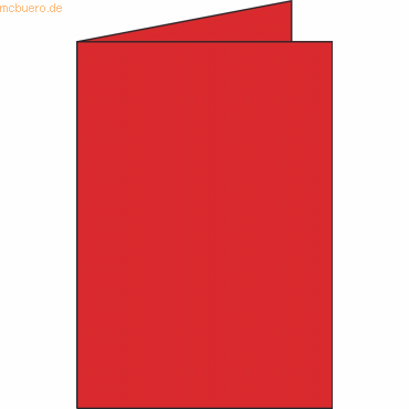 Clairefontaine Doppelkarte C6 210g/qm kirschrot VE=25 Stück von Clairefontaine