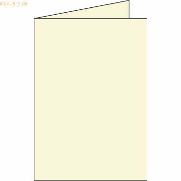 Clairefontaine Doppelkarte C6 210g/qm sand VE=25 Stück von Clairefontaine