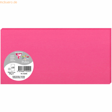 10 x Clairefontaine Karte Pollen DINlang 210g VE=25 Stück fuchsia 10 x Clairefontaine Karte Pollen DINlang 210g VE=25 Stück fuchsia von Clairefontaine