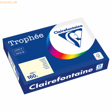 Clairefontaine Kopierpapier 1101PC A4 160g sand 250 Blatt von Clairefontaine