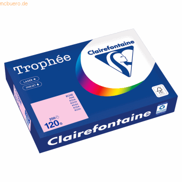 Clairefontaine Kopierpapier 1210PC A4 120g rosa 250 Blatt von Clairefontaine