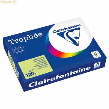 Clairefontaine Kopierpapier 1228PC A4 120g naturgrün 250 Blatt von Clairefontaine