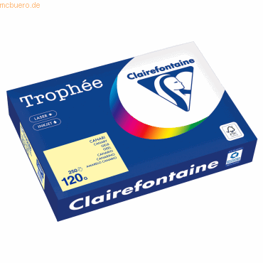 Clairefontaine Kopierpapier 1248PC A4 120g gelb 250 Blatt von Clairefontaine