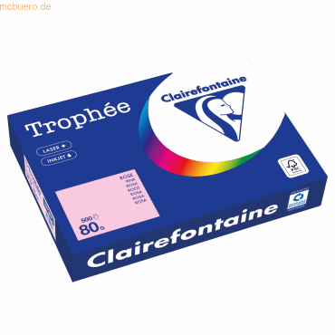 Clairefontaine Kopierpapier 1973PC A4 80g rosa 500 Blatt Clairefontaine Kopierpapier 1973PC A4 80g rosa 500 Blatt von Clairefontaine