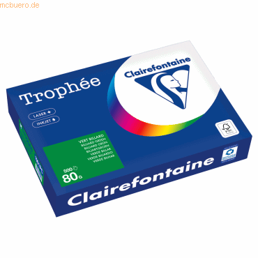 Clairefontaine Kopierpapier 1991PC A4 80g billiardgrün 500 Blatt von Clairefontaine