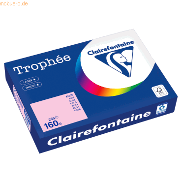 Clairefontaine Kopierpapier 2634PC A4 160g rosa 250 Blatt Clairefontaine Kopierpapier 2634PC A4 160g rosa 250 Blatt von Clairefontaine