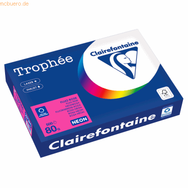 5 x Clairefontaine Kopierpapier 2973PC A4 80g neonrosa 500 Blatt 5 x Clairefontaine Kopierpapier 2973PC A4 80g neonrosa 500 Blatt von Clairefontaine