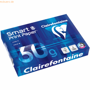 Clairefontaine Kopierpapier A4 Clairmail smart 60g/qm weiß VE=500 Blat von Clairefontaine