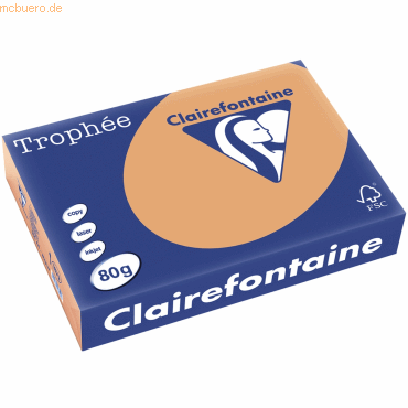 Clairefontaine Kopierpapier Trophee A4 80g/qm VE=500 Blatt camel von Clairefontaine