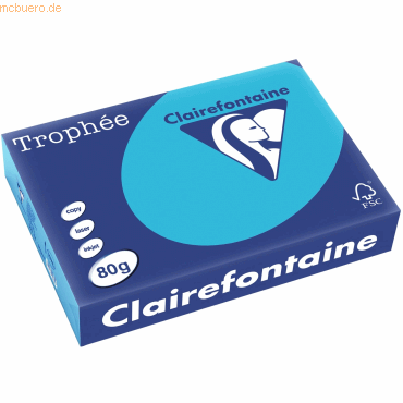 Clairefontaine Kopierpapier Trophee A4 80g/qm VE=500 Blatt royalblau von Clairefontaine
