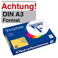 Clairefontaine Kopierpapier Trophée gold gelb DIN A3 80 g/qm 500 Blatt von Clairefontaine