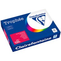 Clairefontaine Kopierpapier Trophée kirschrot DIN A4 120 g/qm 250 Blatt von Clairefontaine