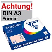Clairefontaine Kopierpapier Trophée lachs DIN A3 80 g/qm 500 Blatt von Clairefontaine