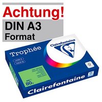 Clairefontaine Kopierpapier Trophée maigrün DIN A3 80 g/qm 500 Blatt von Clairefontaine