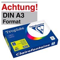 Clairefontaine Kopierpapier Trophée neongrün DIN A3 80 g/qm 500 Blatt von Clairefontaine