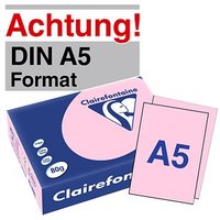 Clairefontaine Kopierpapier Trophée rosa DIN A5 80 g/qm 500 Blatt Clairefontaine Kopierpapier Trophée rosa DIN A5 80 g/qm 500 Blatt von Clairefontaine