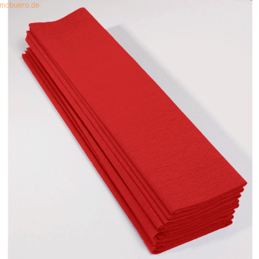 Clairefontaine Krepp-Papier 200x50cm 30g/qm VE=10 Bogen rot von Clairefontaine