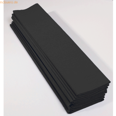 Clairefontaine Krepp-Papier 200x50cm 30g/qm VE=10 Bogen schwarz von Clairefontaine