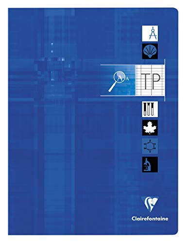 Clairefontaine 33276C - Packung mit 10 Heften, geheftet, DIN A4+ 24x32 cm, 32 Blatt, ideal für Sehbehinderte, schwarze Lineatur 2,5mm 10x10 90g / blanko 125g, farbig sortiert, 1 Pack von Clairefontaine