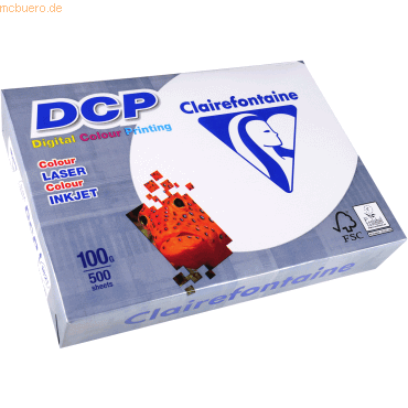 Clairefontaine Laser- /Inkjetpapier DCP A4 210x297mm 100g/qm weiß VE=5 Clairefontaine Laser- /Inkjetpapier DCP A4 210x297mm 100g/qm weiß VE=5 von Clairefontaine