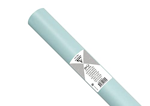 Clairefontaine 394027C - Rolle mit 24 Bogen Seidenpapier 18g, 50x75 cm, ideal für Bastelaktivitäten, DIY-Projekte und Verpackungen, wasserfest und säurefrei, 1 Rolle, Himmelblau von Clairefontaine