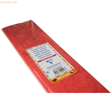 10 x Clairefontaine Metall-Krepp-Papier 250x50cm hochglanz rot 10 x Clairefontaine Metall-Krepp-Papier 250x50cm hochglanz rot von Clairefontaine