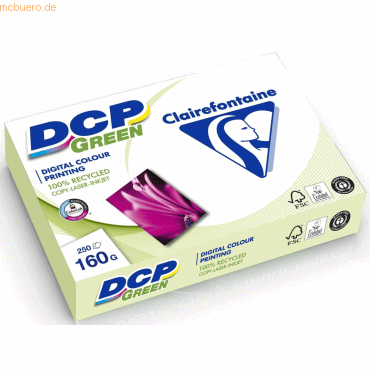 Clairefontaine Multifunktionspapier DCP green A4 160g/qm weiß RC VE=25 von Clairefontaine