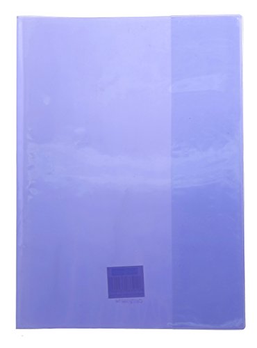 Clairefontaine 73206C - Heftumschlag / Heftschoner / Hefthülle Calligraphe Cristalux DIN A4 21x29,7 cm, Etikettenhalter, aus PVC transparent und strapazierfähig, glatt, Violett, 1 Stück von Calligraphe