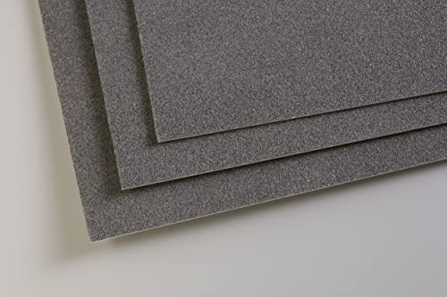 Clairefontaine 696009C - Packung mit 5 Zeichenbögen Pastelmat, ideal für Trockentechniken und Pastell, 5 Bogen DIN A3, 29,7x42cm, 360g , Anthrazit, 1 Pack von Clairefontaine
