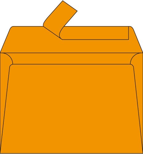 Clairefontaine 5496C - Packung mit 20 Umschläge Pollen, Format C6, 114 x 162mm, 120g, ideal für Korrespondenz und Einladungen, Clementine, 1 Pack von Clairefontaine