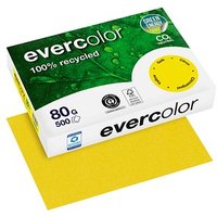 Clairefontaine Recyclingpapier Evercolor gelb DIN A4 80 g/qm 500 Blatt von Clairefontaine