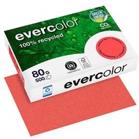 Clairefontaine Recyclingpapier Evercolor himbeerrot DIN A4 80 g/qm 500 Blatt von Clairefontaine