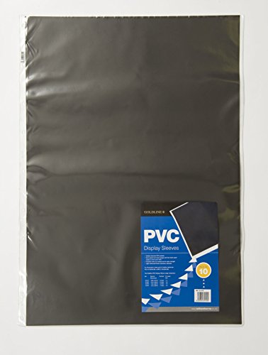 Clairefontaine SLA1XZ - Packung mit 10 Ersatzhüllen für Zeichenmappen Goldline glatt DIN A1 59,4x84,1cm, aus PVC 190µ, 9-fach Lochung, säurefrei, Schwarz, 1 Pack, Klar von Clairefontaine