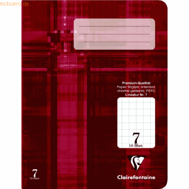 Clairefontaine Schulheft A5 Lineatur 7 16 Blatt Clairefontaine Schulheft A5 Lineatur 7 16 Blatt von Clairefontaine